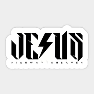 Jesus Rocks Highway to Heaven Sticker